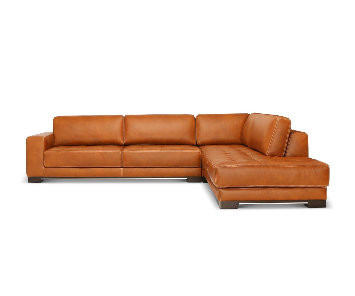 Andreas Leather Right Sectional